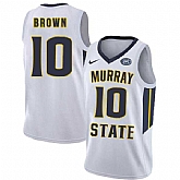 Murray State Racers 10 Tevin Brown White College Basketball Jersey Dzhi,baseball caps,new era cap wholesale,wholesale hats